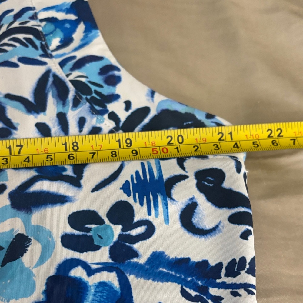 KASTEL® SLEEVELESS TANK IKAT 1/4 ZIP SHIRT; Sz: L; EUC - Picture 8 of 11